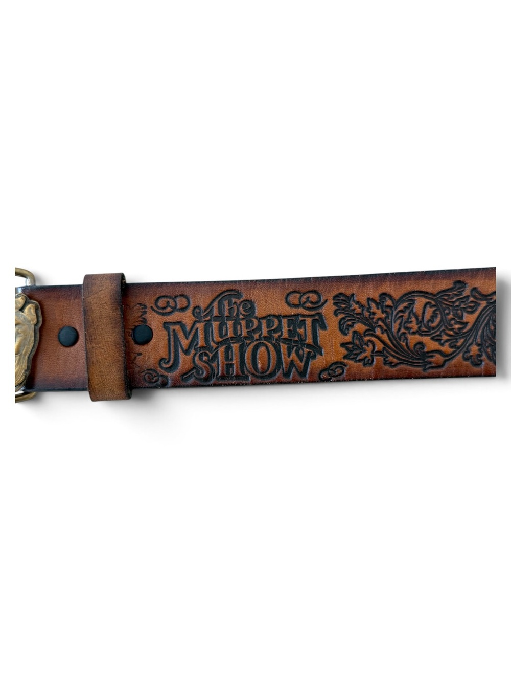 The Muppet Show Brass Buckle Leather Belt - Brown - Picture 2 of 7